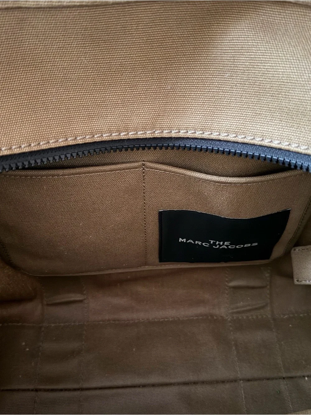 Marc Jacobs The Tote Bag in Olive/Tan with White Logo